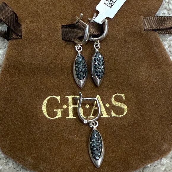 NWT Sterling Silver 925 dangle drop earrings set of 3 - Picture 2 of 7